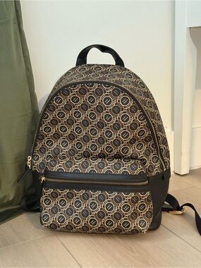 Unisex  Patterned Black and Tan Backpack Marc Jacobs